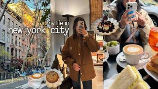 nyc vlog | trying new restaurants, cafe-hopping, popular nyc bars, shopping, spending time with fam