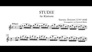 Gaetano Donizetti - Clarinet study no. 1