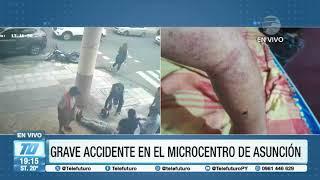 Grave accidente en el microcentro de Asunción