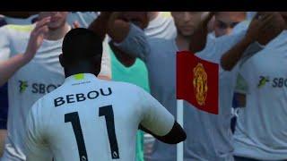 Manchester United vs Leeds United||Late Stunner from Ihlas Bebou|| Debut Goal||FIFA 22||Career mode