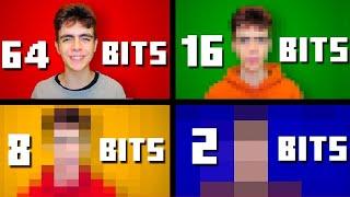 64 bits 32 bits 16 bits 8 bits 4 bits 2 bits 1 bit except it's an acapella...