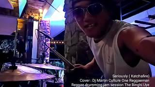 Reggae drum fills Seriously KATCHAFIRE cover ( drum cam ) Dj Martin Culture Bali one reggaeman