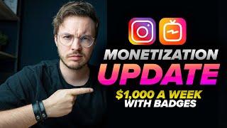 Instagram Monetization UPDATE | Make Money With IGTV & BADGES