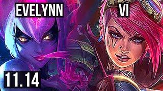 EVELYNN vs VI (JUNGLE) | 10/0/4, 75% winrate, Legendary | EUW Master | v11.14