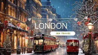 London Christmas Lights Tour  Regent Street Christmas Lights Walk & Shop Displays  London 4K