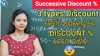 Successive Discount କ'ଣ ଓ କେମିତି ବାହାର କରିବା ll କ୍ରମିକ %ରିହାତି ll How to calculate discount price