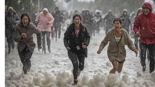 Baseball-sized hail and flooding ravage Spain! 10 cities damaged! Valencia!