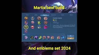 Martis best build and emblems set 2024 #mlbb #martis #bestbuild #emblems