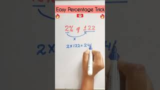 Easy Percentage Trick #shortsfeed #shorts #maths #trending #trendingshorts