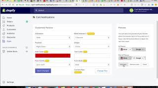 Cart Notifications Shopify App