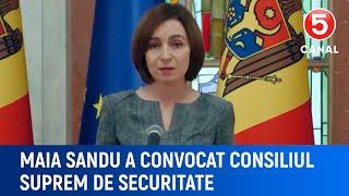 Maia Sandu a convocat consiliul suprem de securitate