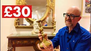 Antiques YOU can buy for £30! 150 Year Old Candlesticks. Ridiculously Cheap!