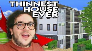 I MADE THE THINNEST POSSIBLE LIVABLE HOUSE IN THE SIMS 4 | The Sims 4 Challenge