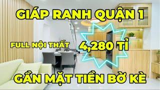 BÁN NHÀ ĐẸP GẦN MẶT TIỀN BỜ KÈ TRƯỜNG SA , CÁCH QUẬN 1 CHỈ 100 MÉT , 36m2 ĐẤT CÓ SÂN ĐẬU XE CHỈ 4 TỈ