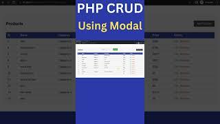 PHP CRUD Using Modal | #php #html #css #javascript #coding #code #coder #programming #phpprogramming