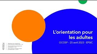 L'orientation pour les adultes