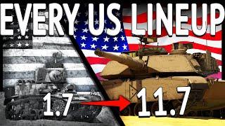 ONE Match With EVERY AMERICAN LINEUP (War Thunder)