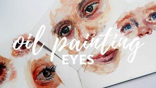 HOW I PAINT EYES with mixing skin tones | Katie Jobling Art