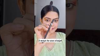 3 ways to use a Kajal ft. SUGAR cosmetics|Waterproof kajal #shorts #kajal #ytshorts