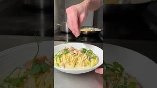 ASMR Salmon Pasta #pasta #salmon #linguine