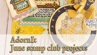 My projects for AdornIt’s Dianna Marcum recipe stamp club ~ June release 