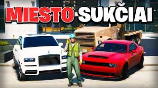 MIESTO SUKČIAI?! ∣ GTA Roleplay Lietuviškai