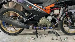 móc pô & thay cổ titanium dành cho xe 7x ex150