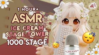 Roblox ASMR  Ice Cream Stage Tower  but it's *CREAMY* Keyboard ASMR [1000 STAGE]