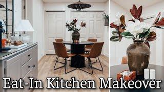 DIY EAT-IN KITCHEN MAKEOVER ON A BUDGET | SMALL DINING ROOM REFRESH & DECORATING | KITCHEN TABLE DIY