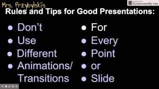 Effective Presentations #2: Transitions and Animations
