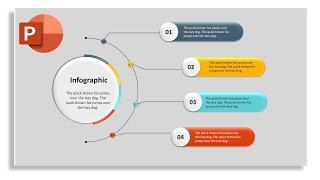 how to create 4 steps animated infographics in PowerPoint