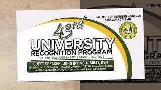 2021 USM Recognition Day: The Virtual Program Part 2