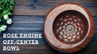 Turning an Off-Center Walnut Bowl with Mesmerizing Rose Engine Accents