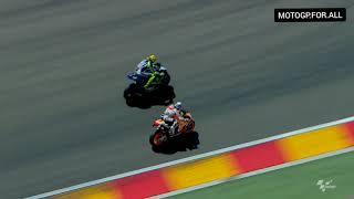 Rossi & Pedrosa 2nd place battle Motogp 2016 Aragon