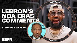 DISRESPECTFUL! ️ STEPHEN A. CALLS OUT LEBRON for Giannis and NBA eras comments  | First Take