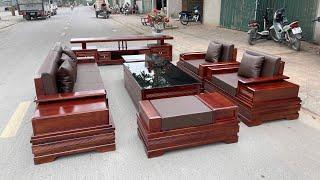 Bàn ghế Sofa zito chân pháo gỗ sồi Nga