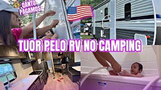 #VEDATOUR PELO RV NO CAMPING NOS ESTADOS UNIDOS NOSSA PRIMEIRA NOITE️ORGANIZADO TUDOQUANTO FICOU