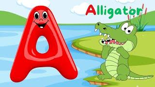 ABC Phonics Song  A is for Alligator , A is for Ant , A is for Apple  A to Z Song for Kids 