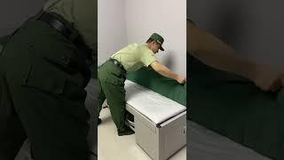 The Chinese army folded their beds as a bag #shortsvideo