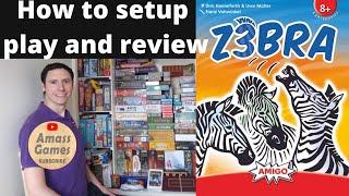 How to play Z3BRA card game AmassGames setup review Amigo nimmt take that board game #boardgame