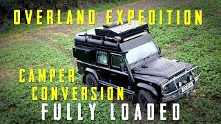 Land Rover Defender Camper conversion full tour inside and out with all links in description.