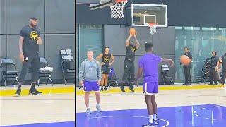 LeBron James Embarrasses Lakers With No Look Then Helps Bronny James Improve Shooting In Practice!