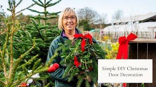 Simple DIY Christmas Door Decoration