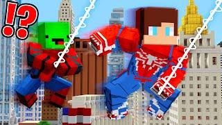 JJ SPIDERMAN Speedrunner VS Mikey Hunter in Manhunt Minecraft Speedrun - (Maizen)