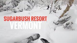 A Powder Day in the Trees Snowboarding at Sugarbush Resort, Vermont - March 2024 Highlights