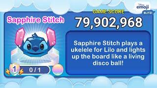 Disney Emoji Blitz SAPPHIRE STITCH (L1) - Lilo and Stitch - Crystal - v62