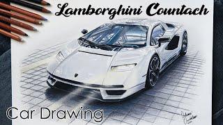 2022 Lamborghini Countach Car Drawing