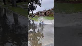 Puddle Play  - When it rains, find the biggest puddle! #rainyday #childhoodmemories  #kidsonbikes