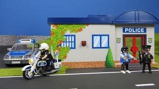 Playmobil Polizei deutsch: Polizeistation mit Dieb & Polizei zum Mitnehmen