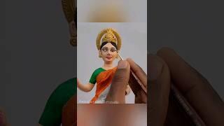 भारत माता की मूर्ति बनाना सीखें/Bharat Mata idol making at home #shorts #bharatmata #idol #clay